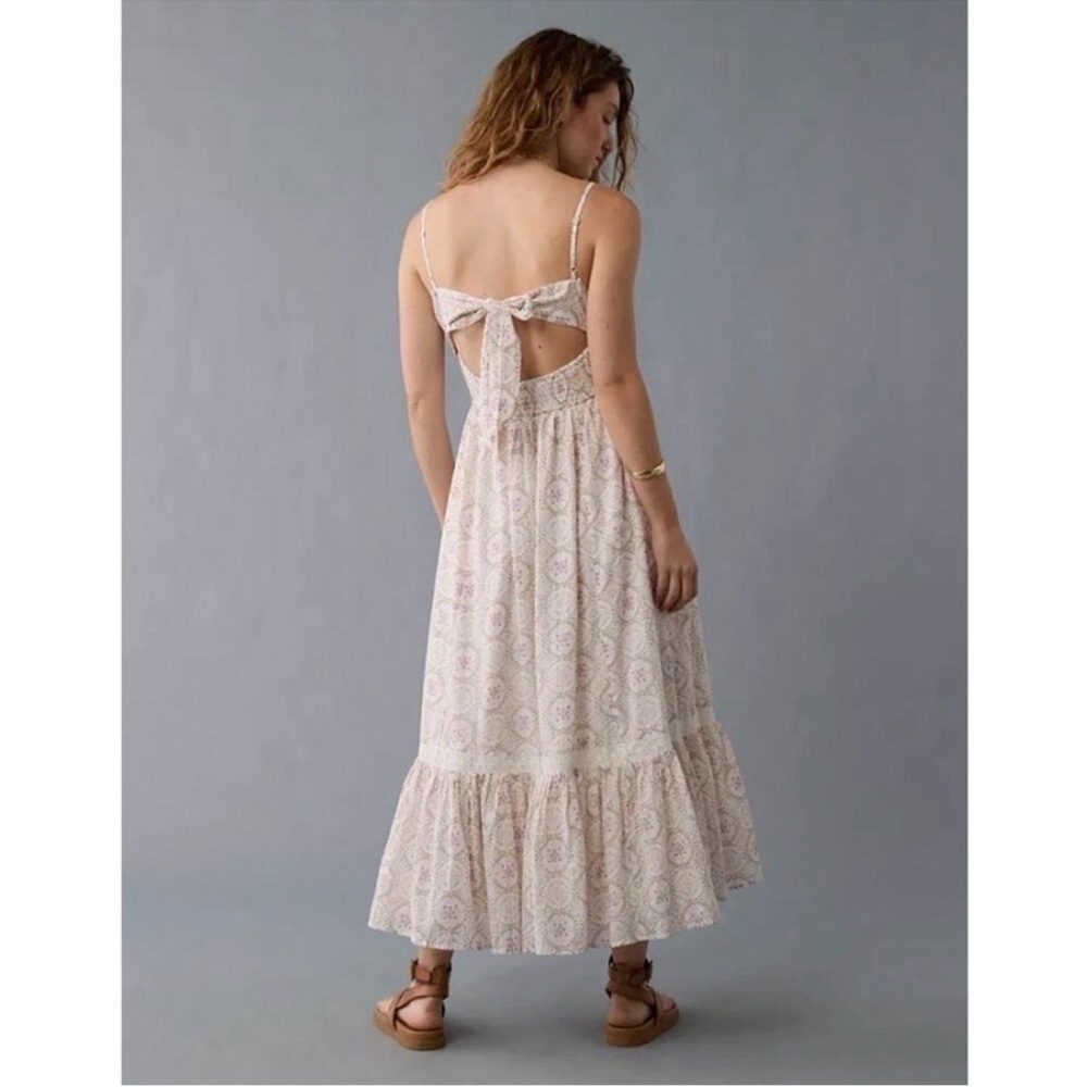 American Eagle Catie Dress -Floral Maxi - Open Back - Picture 2 of 5